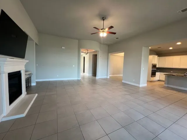 a view of a livingroom with a fireplace