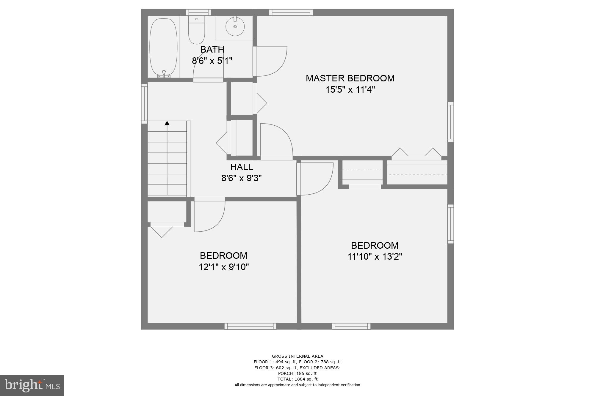 9019 Tammy Road Baltimore, MD 21236 - Photo 22 of 23 Upper level floorplan.