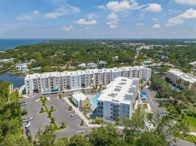 an aerial view of a city