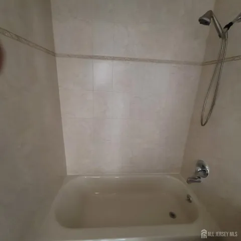 a close up of a bathtub