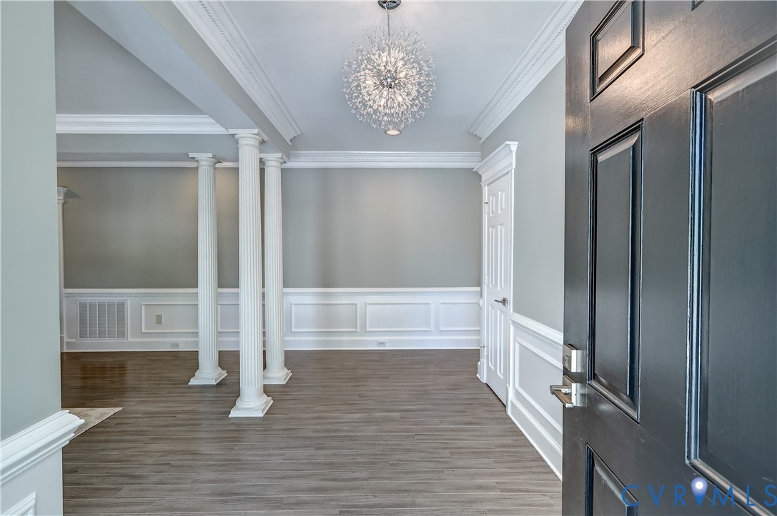 5 Red Fox Road Manakin-Sabot, VA 23103 - Photo 6 of 46 Front entry into elegant foyer featuring columns,
