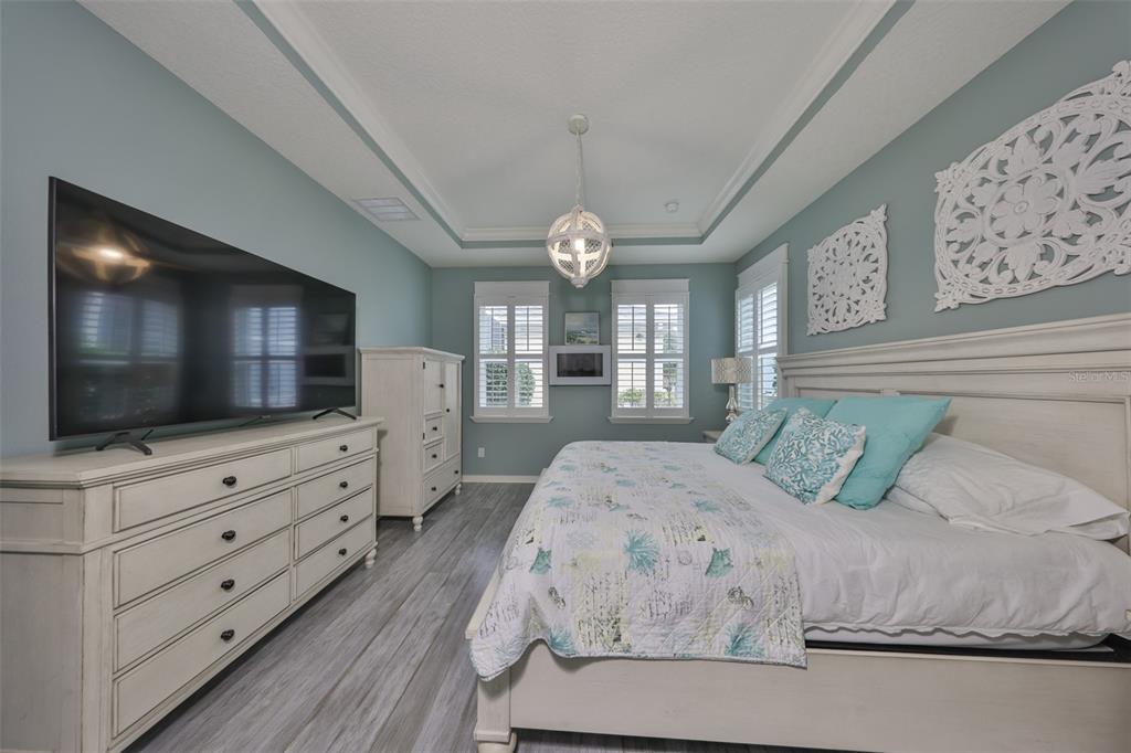 511 Winterside Drive Apollo Beach, FL 33572 - Photo 20 of 74 a bedroom with a large bed and a flat tv screen on dresser