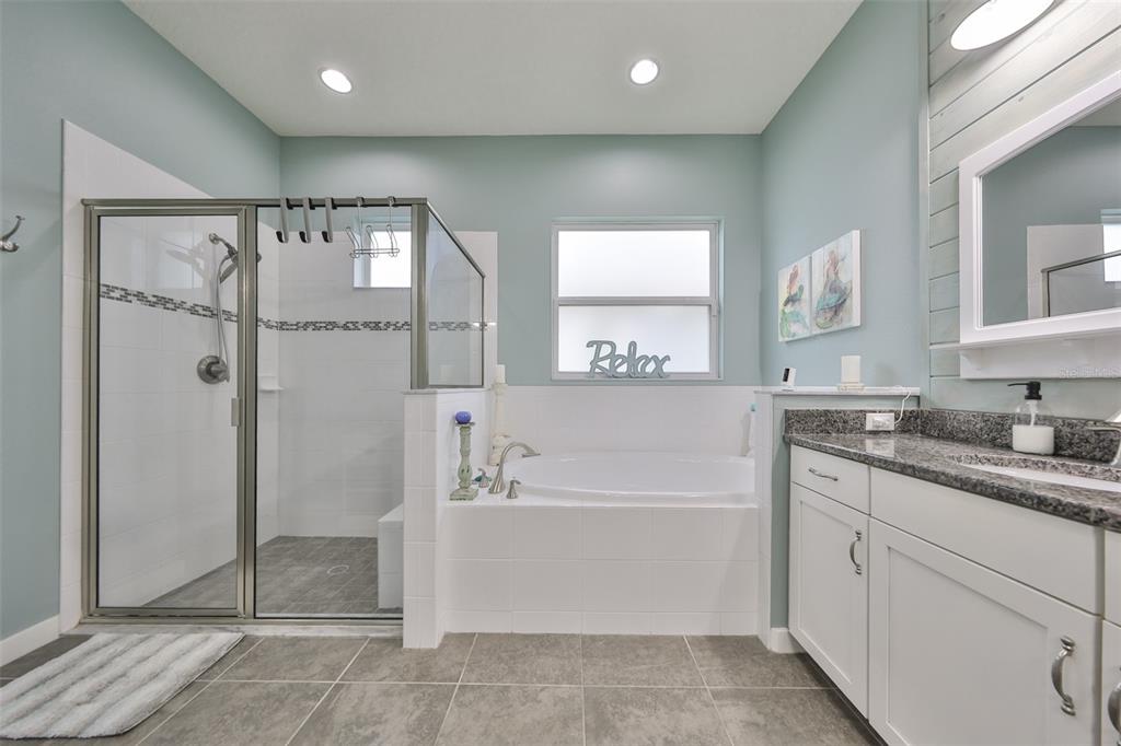 511 Winterside Drive Apollo Beach, FL 33572 - Photo 25 of 72 a bathroom with a tub a sink and mirror