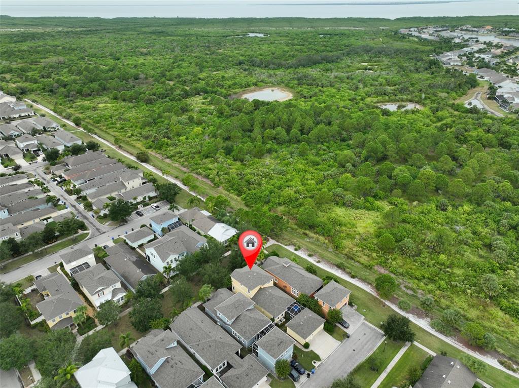511 Winterside Drive Apollo Beach, FL 33572 - Photo 48 of 74 an aerial view of residential houses with outdoor space and trees