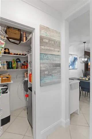 a room with storage and utility