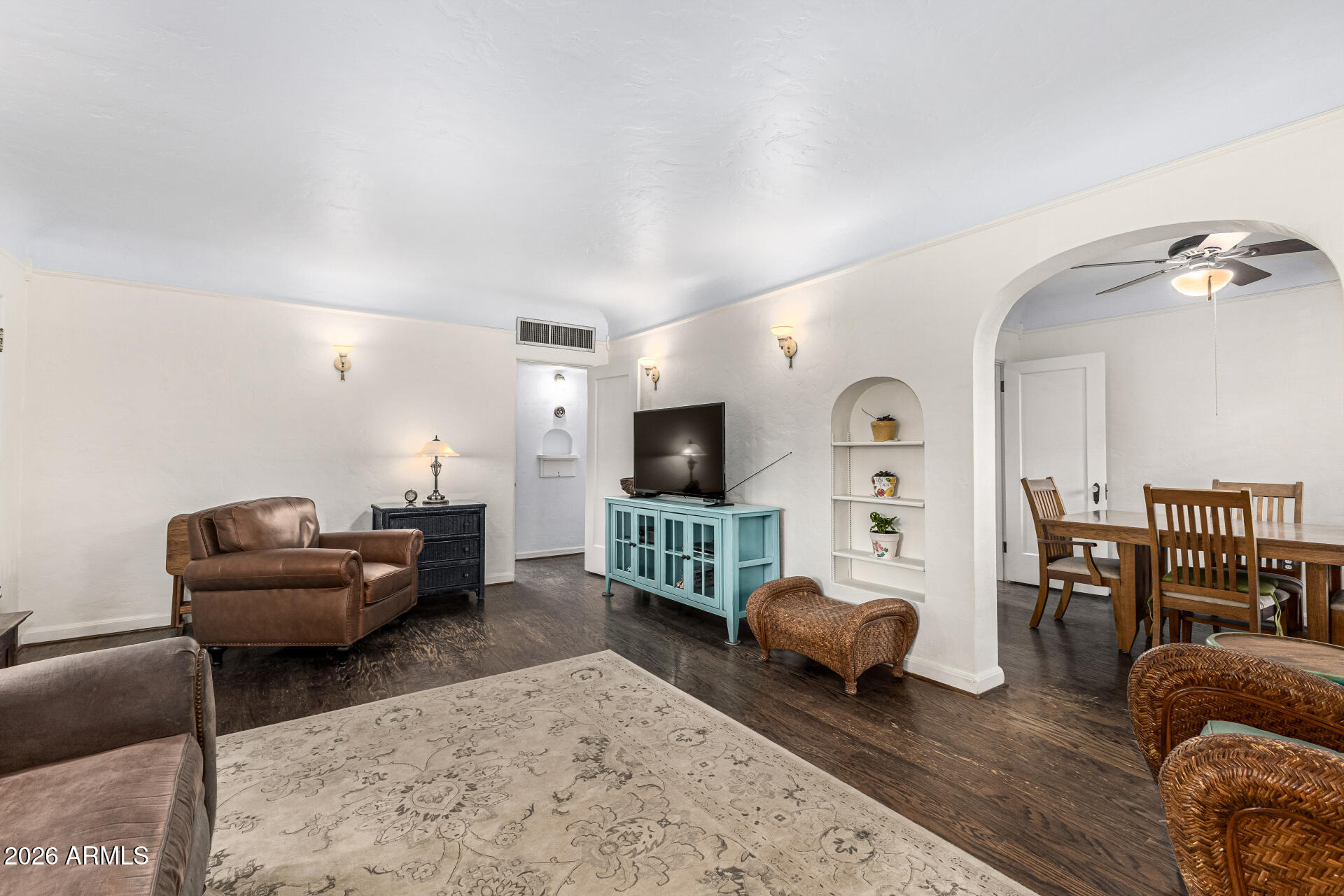 334 West Roma Avenue Phoenix, AZ 85013 - Photo 15 of 51 a living room with furniture and a flat screen tv