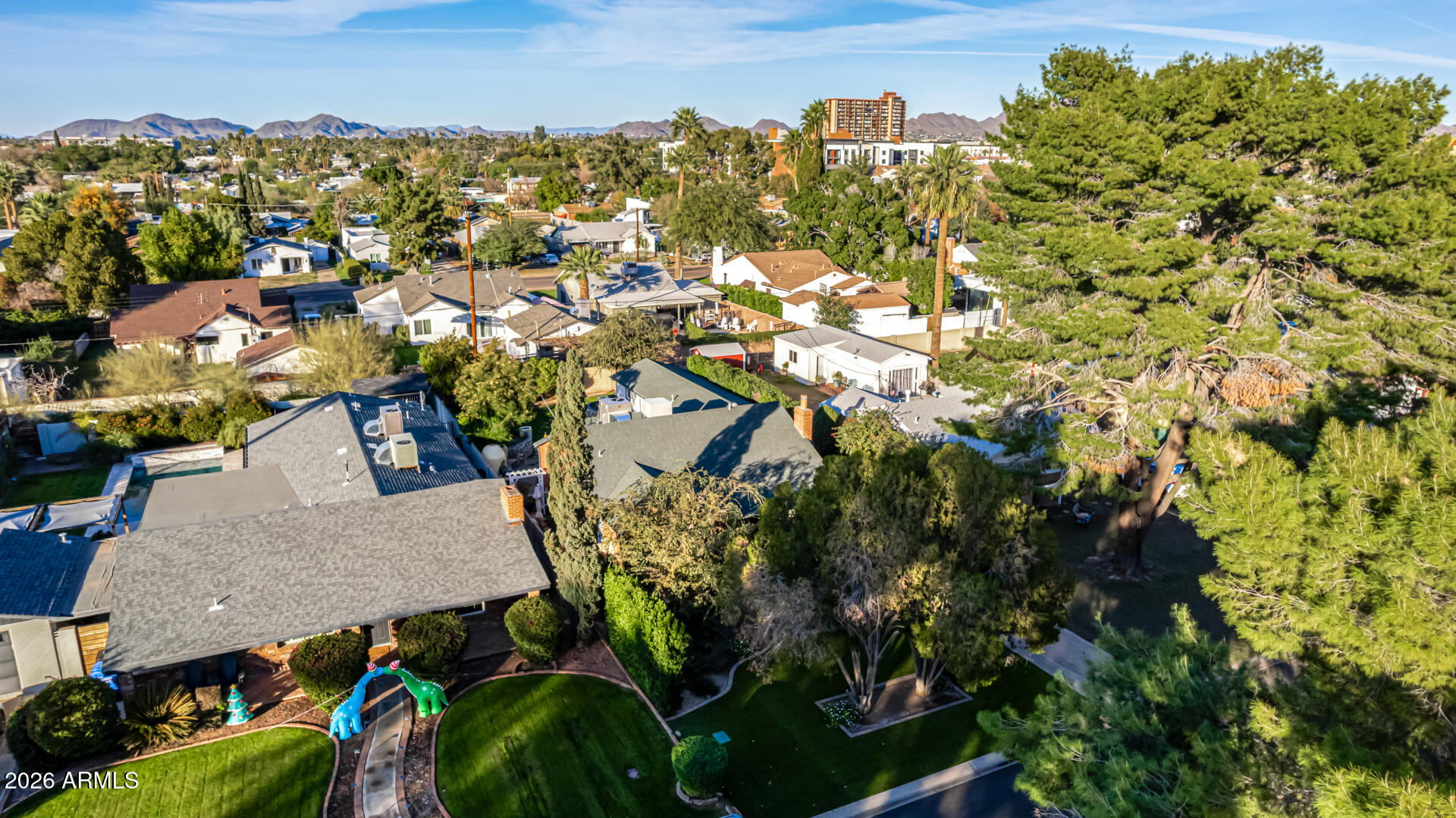 334 West Roma Avenue Phoenix, AZ 85013 - Photo 41 of 51 an aerial view of a house with a yard and lake view