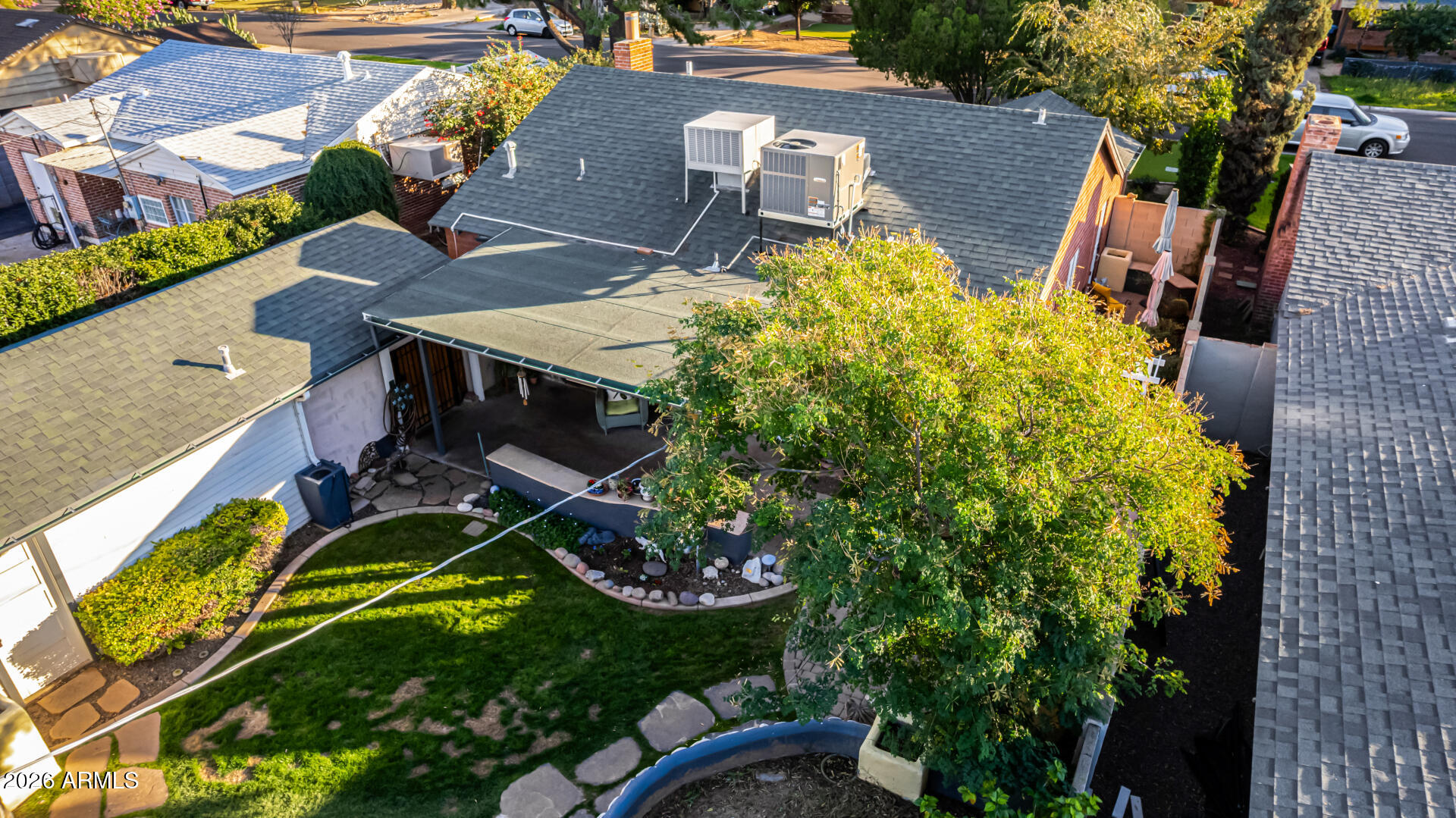 334 West Roma Avenue Phoenix, AZ 85013 - Photo 45 of 51 an aerial view of a house with a garden and pool
