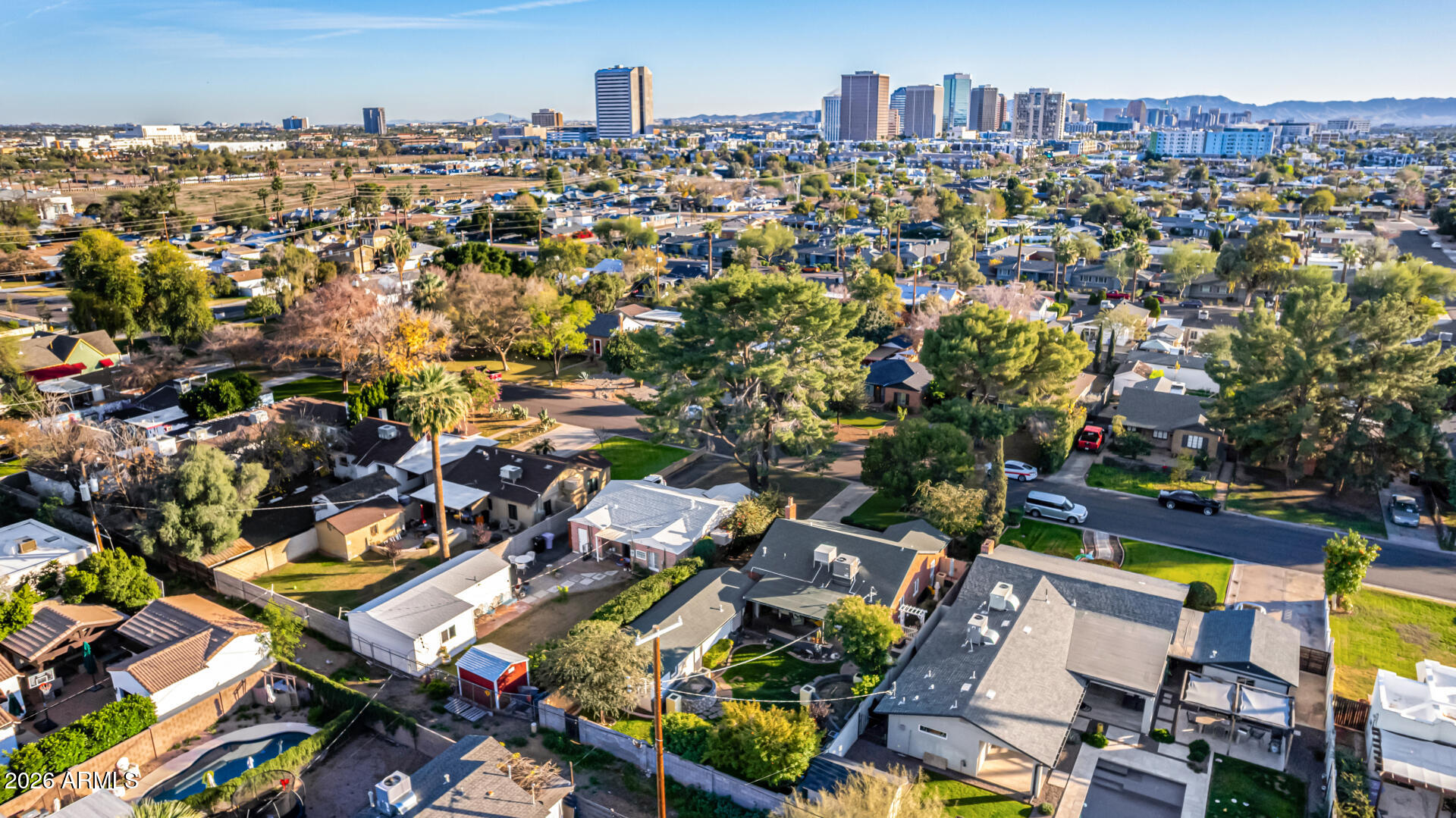 334 West Roma Avenue Phoenix, AZ 85013 - Photo 50 of 51 an aerial view of a city with lots of residential buildings