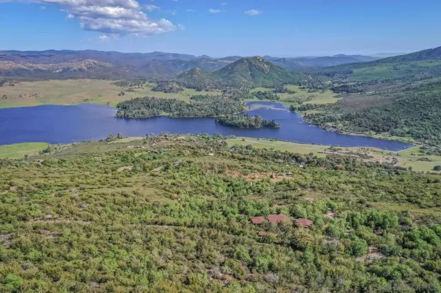 a view of city and mountain