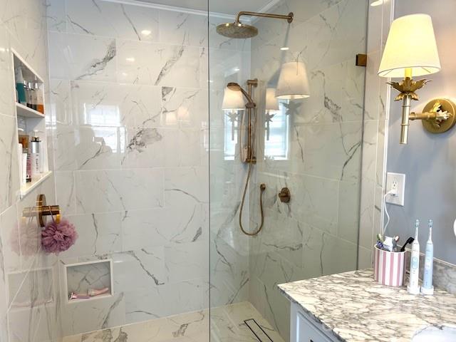 1414 Clark Place Lancaster, SC 29720 - Photo 26 of 41 a bathroom with a sink shower and a mirror