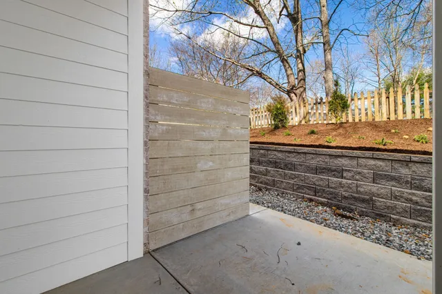 a view of a wooden door