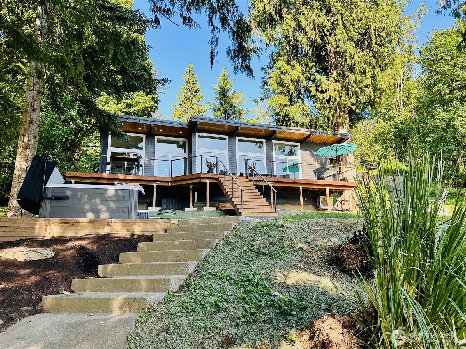 4902 Weber Road Snohomish, WA 98290 - Photo 38 of 40 an aerial view of a house with swimming pool and furniture