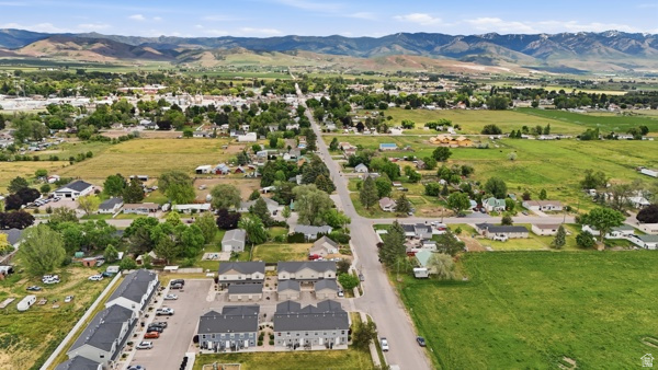391 South 440th Street West Preston, ID 83263 - Photo 26 of 28 Expansive aerial perspective showcasing a community with varied residential architecture