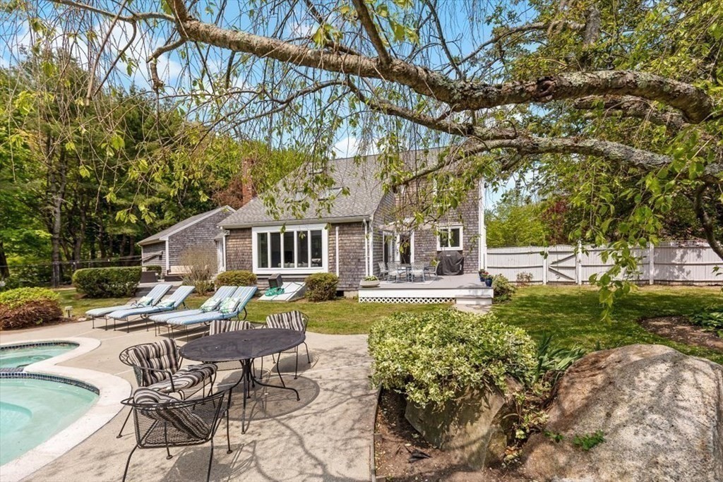 21 Berkley Circle Hingham, MA 02043 - Photo 25 of 34 a view of a house with backyard and sitting area