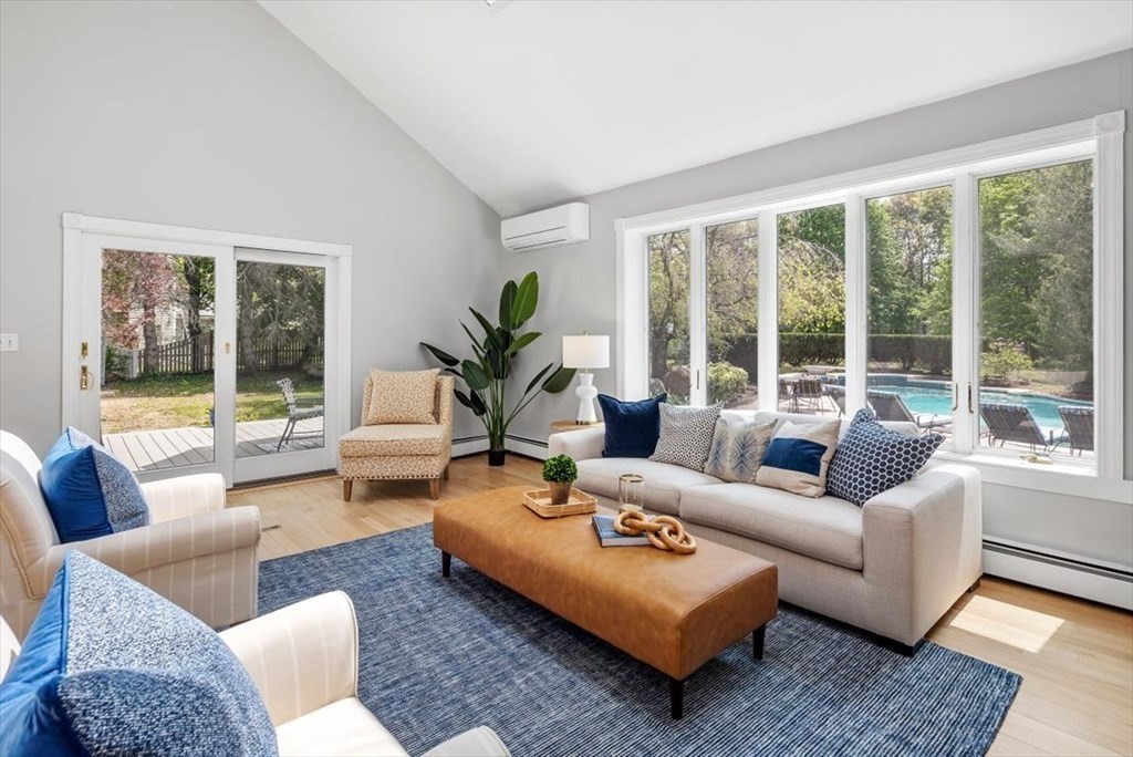 21 Berkley Circle Hingham, MA 02043 - Photo 6 of 34 a living room with furniture and a large window