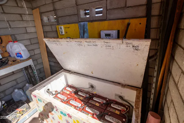 a room with storage and utility