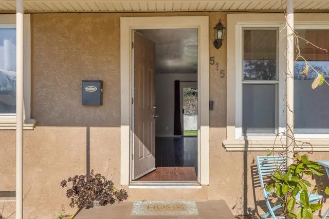a view of an front door