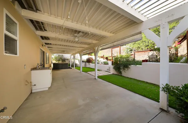 a view of a patio