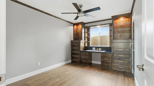 a view of a backyard with a garden