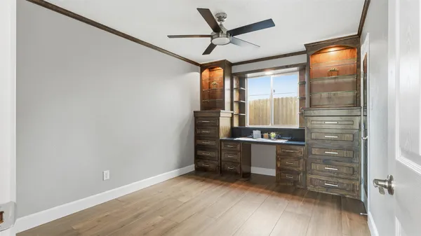 a view of a porch in front of house