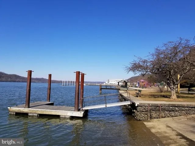 a view of lake and mountain
