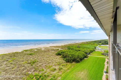 a view of an ocean from a balcony