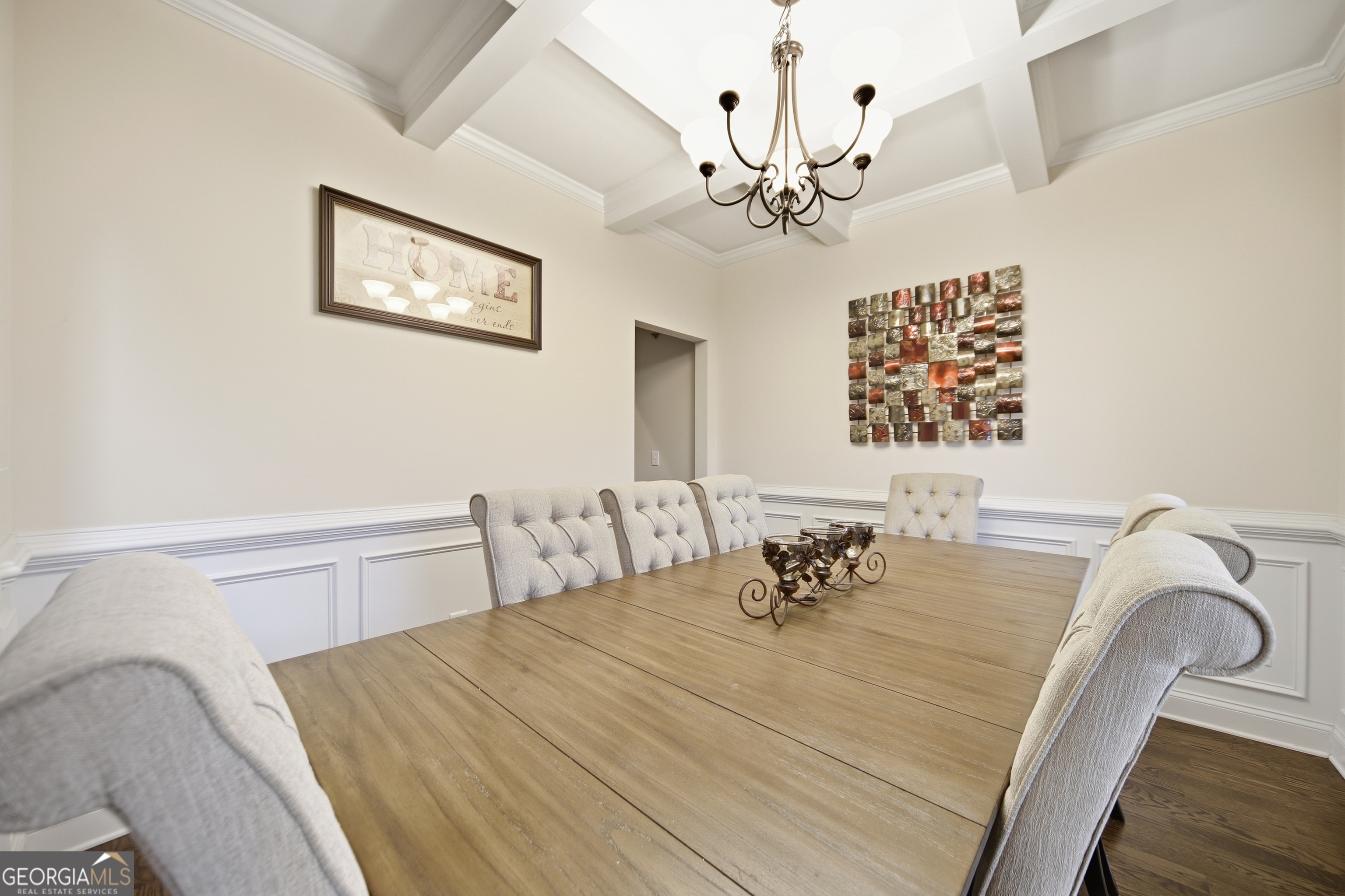 175 Rodgers Road McDonough, GA 30252 - Photo 9 of 84 a view of a dining room with furniture and chandelier