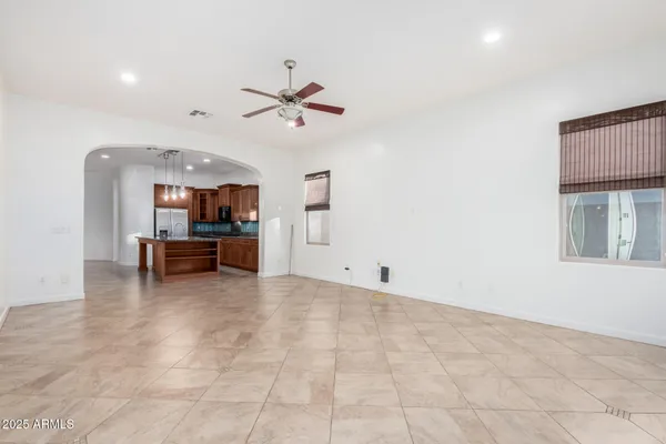 a view of kitchen and living room