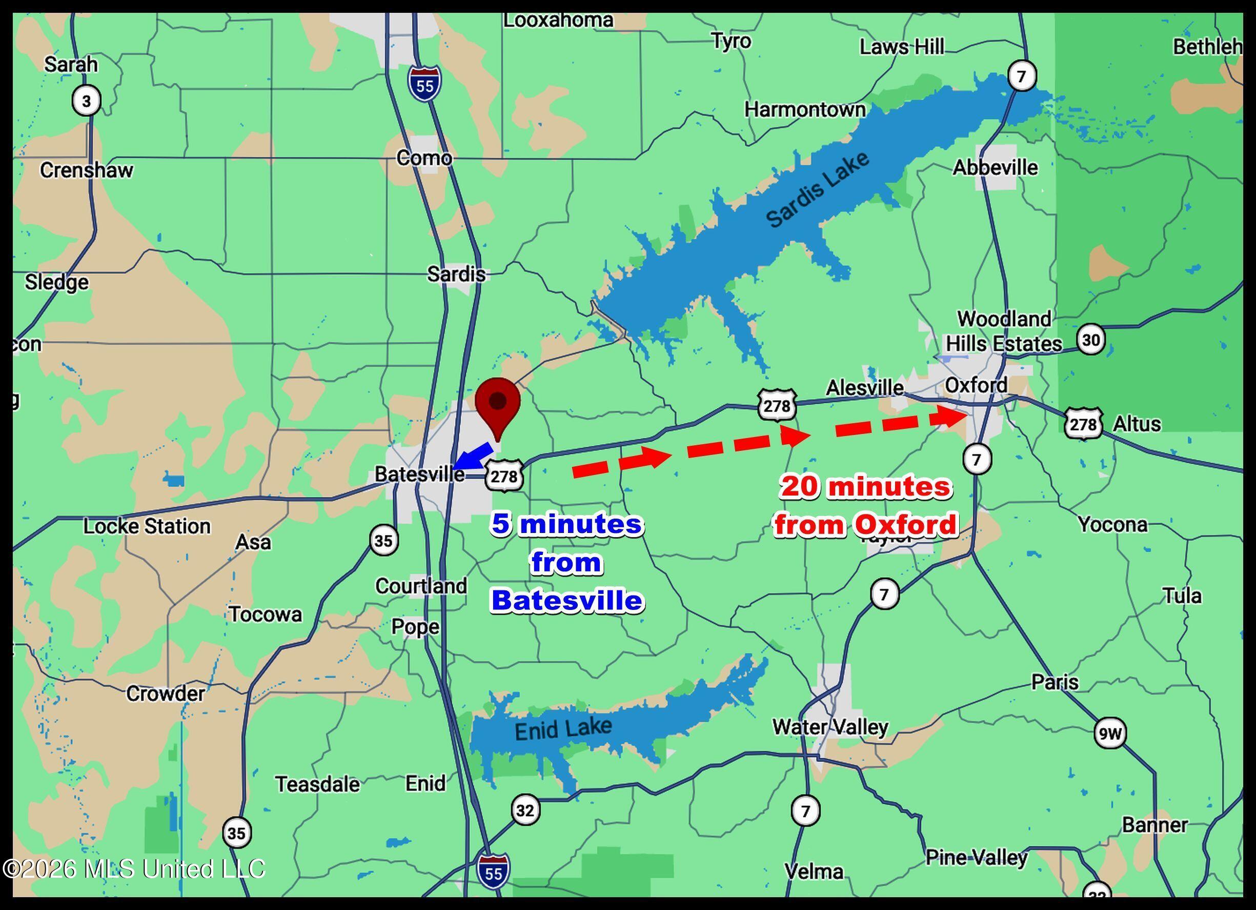 1311 Harmon Road Batesville, MS 38606 - Photo 3 of 180 1.1harmonmap