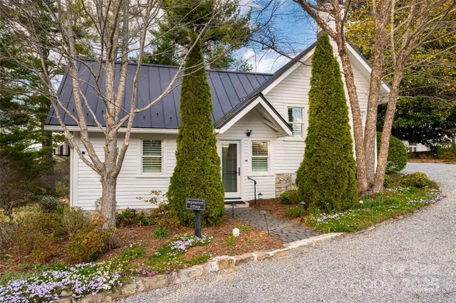 a view of backyard of house