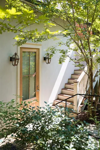 a view of a pathway of a building