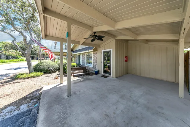 a view of a house with a patio