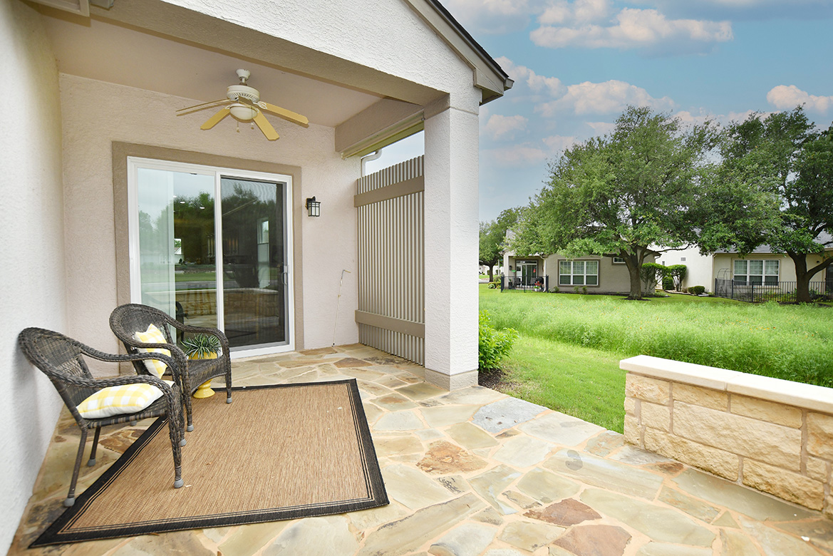 203 Winter Drive Georgetown, TX 78633 - Photo 25 of 29 A pretty extended flagstone patio is accessed from the living room sliding door.