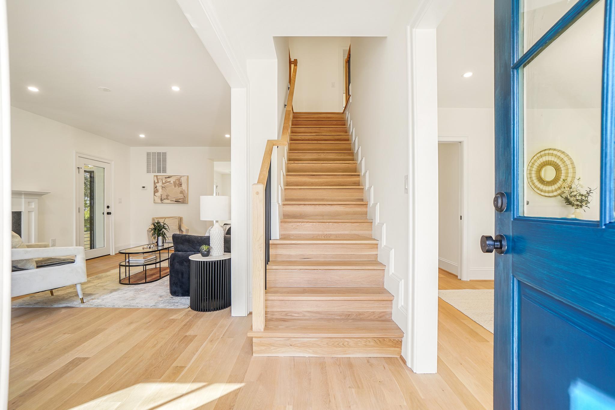 4317 Windom Place Northwest Washington, DC 20016 - Photo 3 of 50 Foyer, living rm with wood burning fireplace!