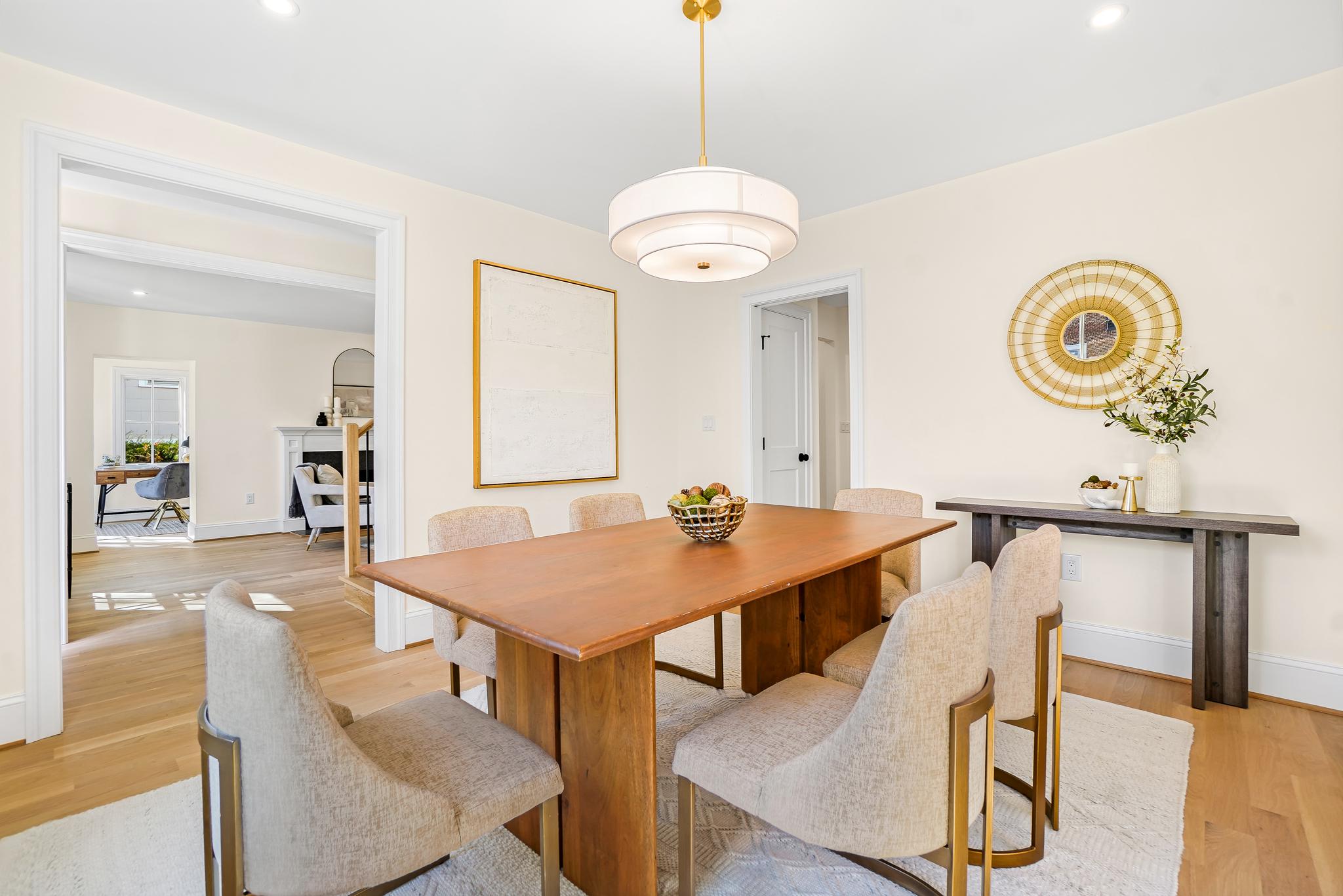 4317 Windom Place Northwest Washington, DC 20016 - Photo 10 of 50 View of living rm and home office from dining rm!