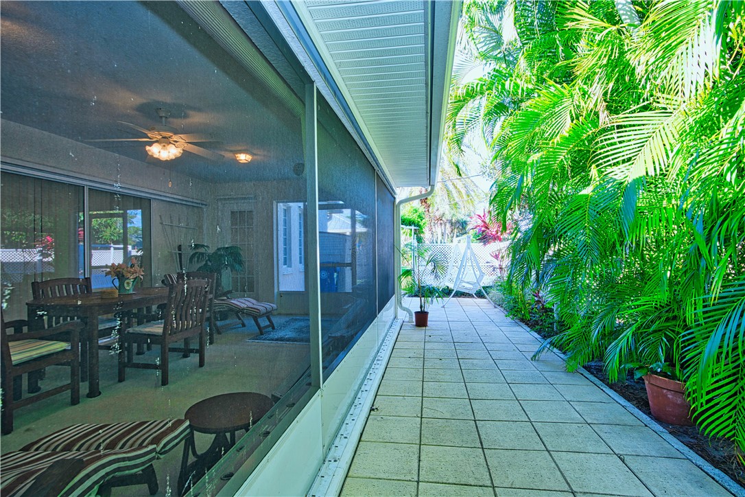 173 Easy Street Sebastian, FL 32958 - Photo 34 of 35 a backyard of a house with seating space