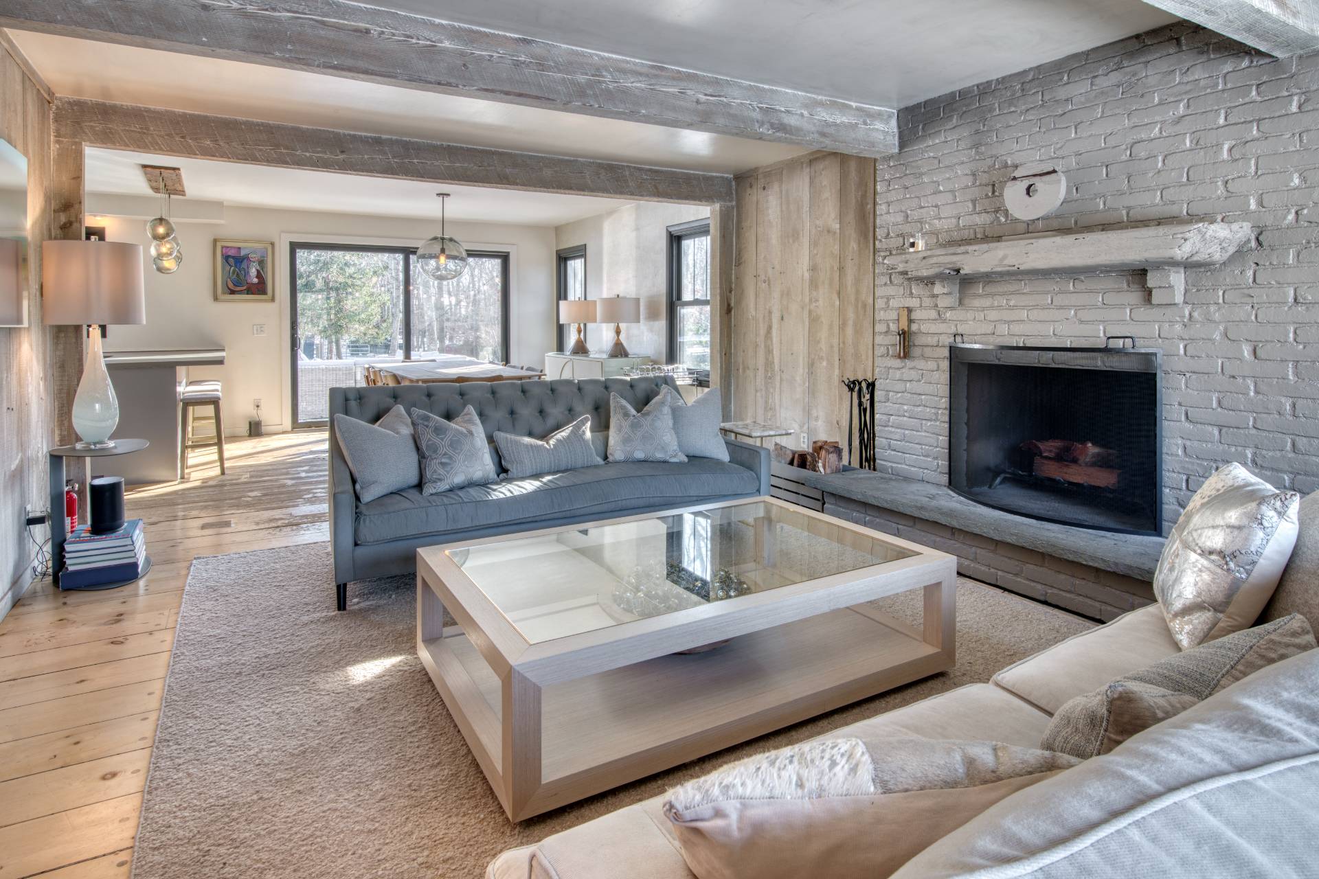 Undisclosed Address Sag Harbor, NY 11963 - Photo 7 of 23 a living room with furniture and a fireplace