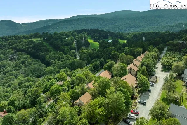 a view of a mountain range with lush green forest