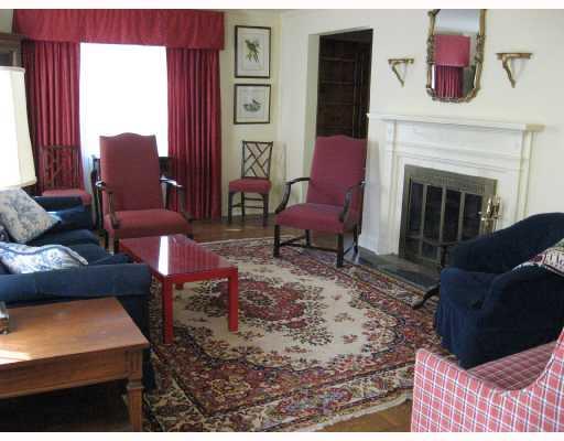 535 Westover Road Mt. Lebanon, PA 15228 - Photo 3 of 13 Living Room. Gas log fireplace, crown molding, parquet floors