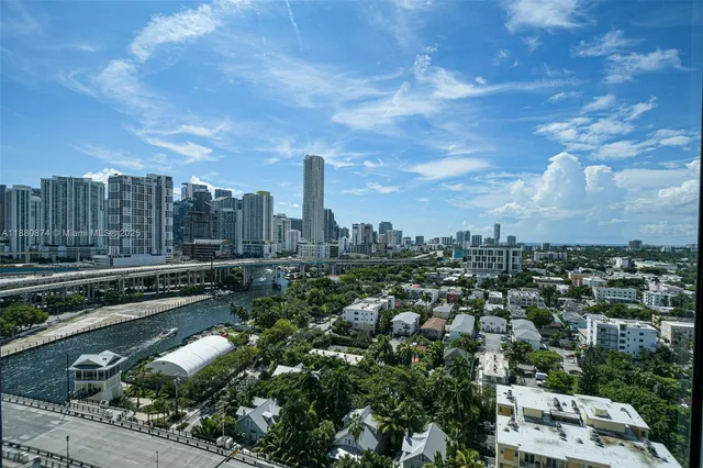 a view of a city with tall buildings