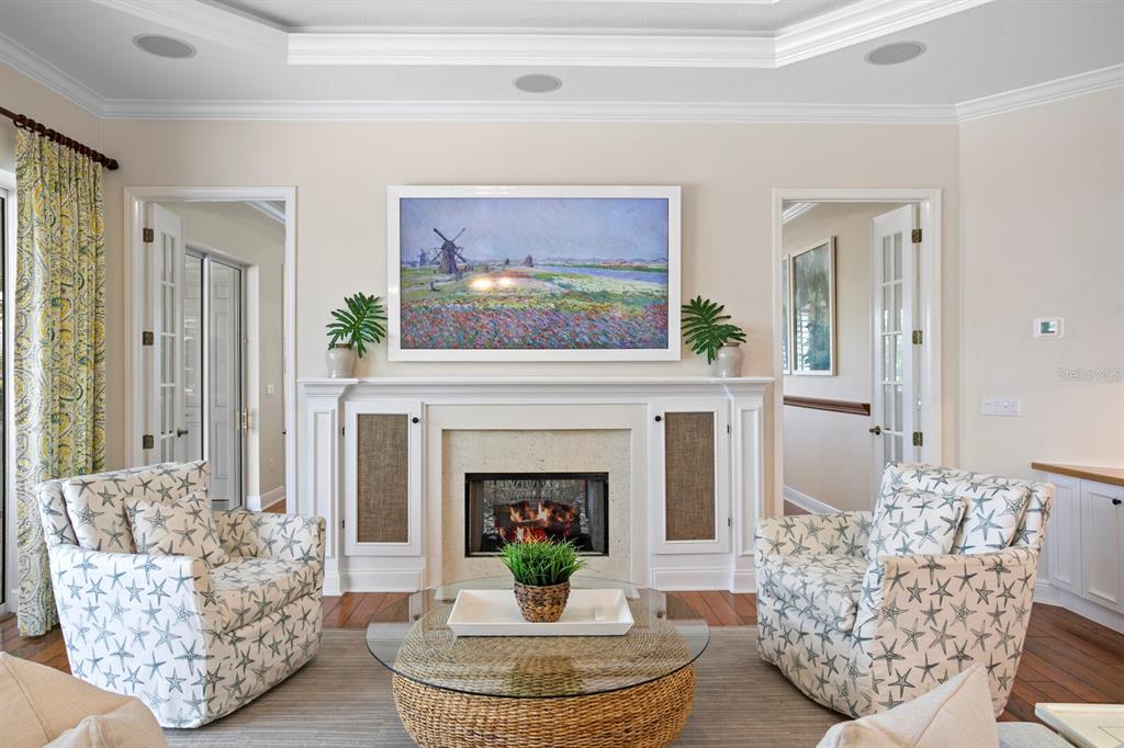 625 Balibay Road Apollo Beach, FL 33572 - Photo 5 of 51 a living room with furniture and a fireplace
