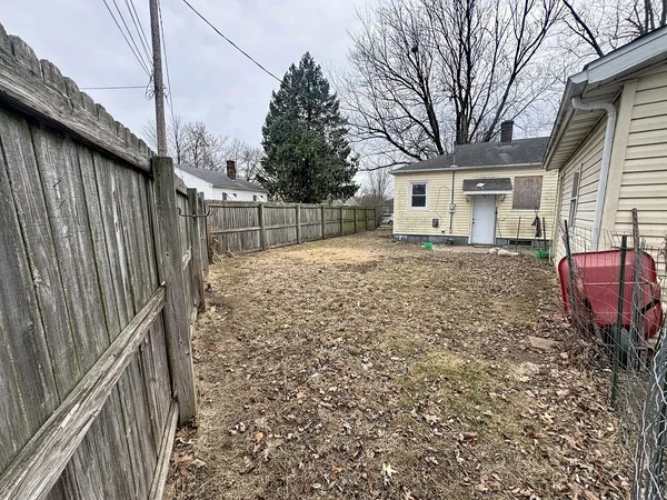 a view of outdoor space with garden