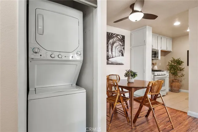 a view of kitchen and dining room with furniture