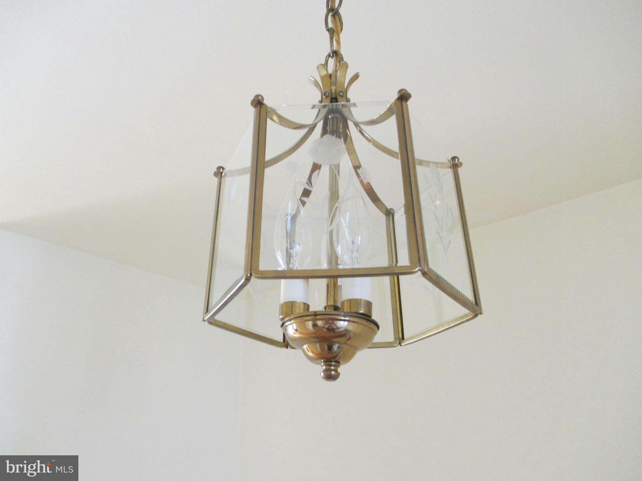 211 Brandon Road Baltimore, MD 21212 - Photo 19 of 30 PRETTY HALLWAY BRASS N ETCHED GLASS LIGHT FIXTURE
