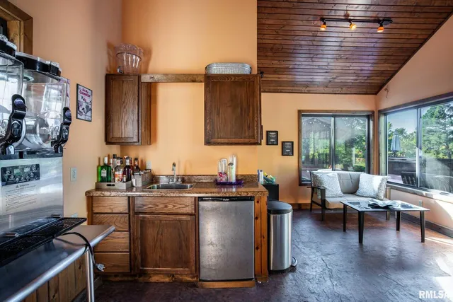 a view of a trees in a yard