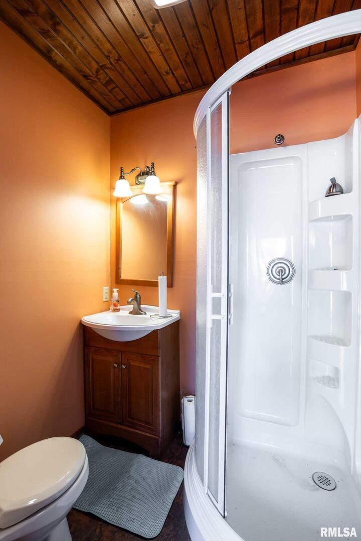 2145 Lick Creek Road Anna, IL 62906 - Photo 40 of 64 a bathroom with a sink a toilet and shower