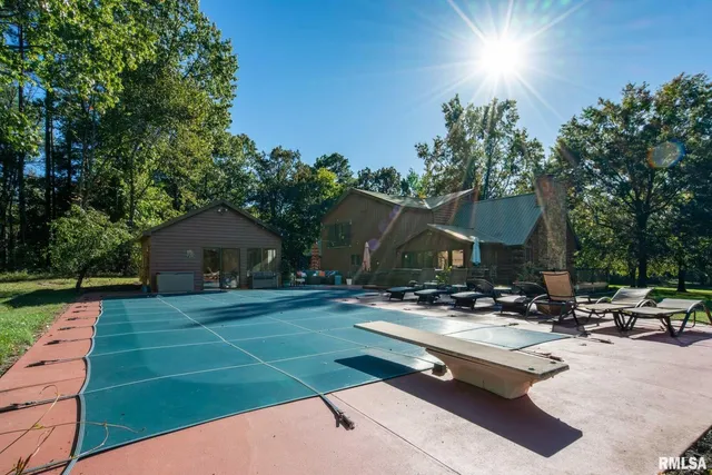 a view of a lake with a mountain in the background
