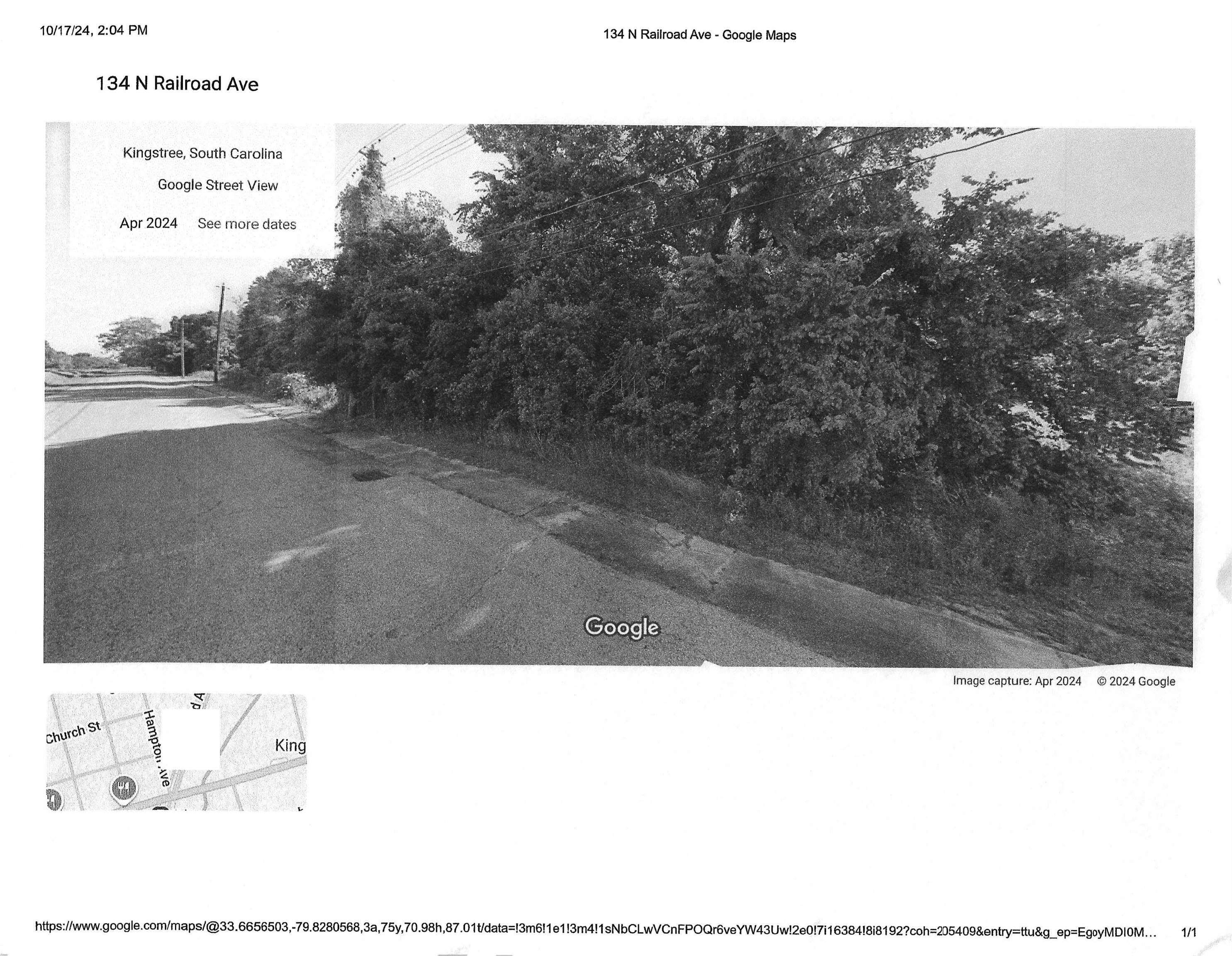 134 Railroad Avenue Kingstree, SC 29556 - Photo 1 of 2 A document