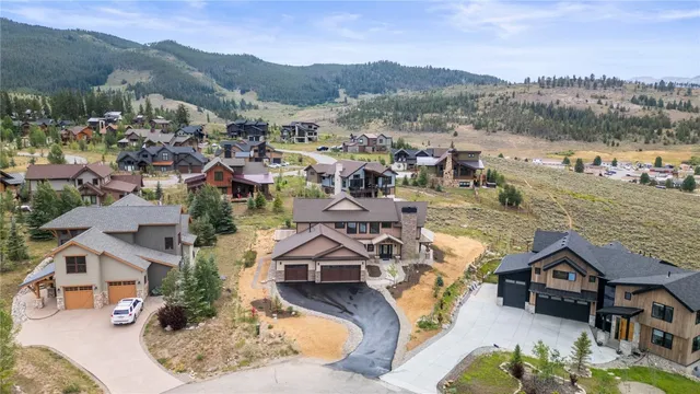 an aerial view of multiple house